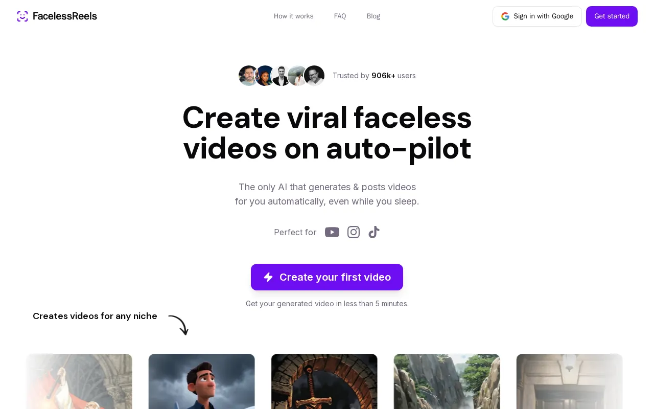 Facelessreels — preview screenshot