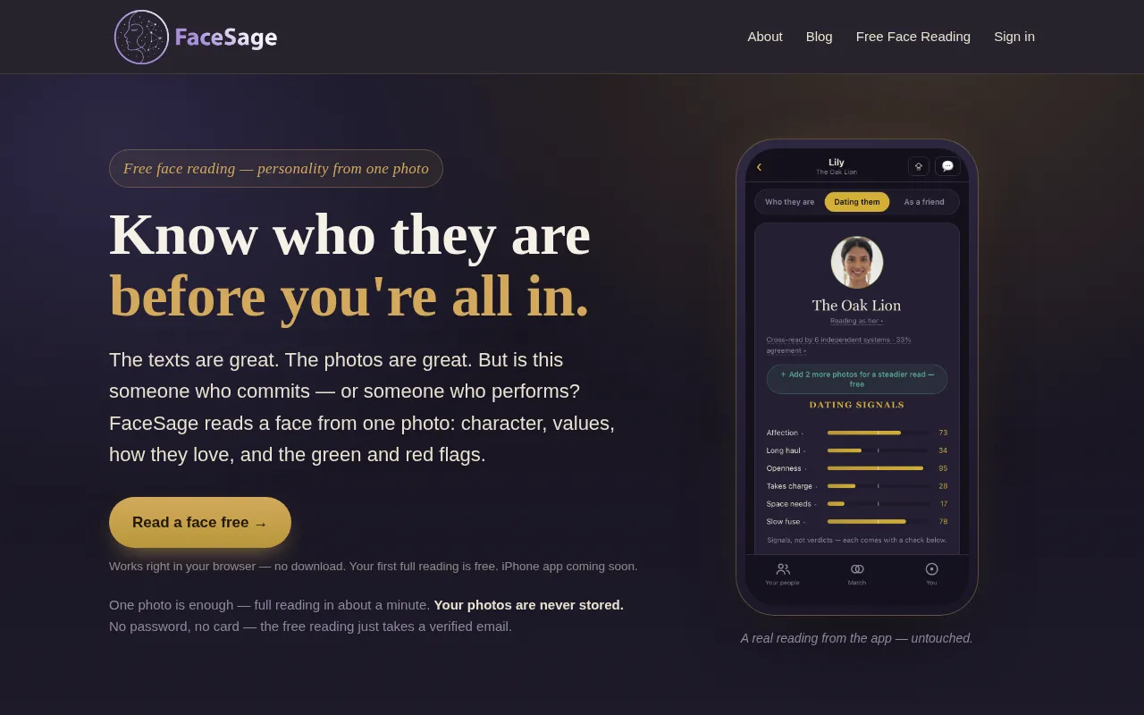 Facesage — preview screenshot
