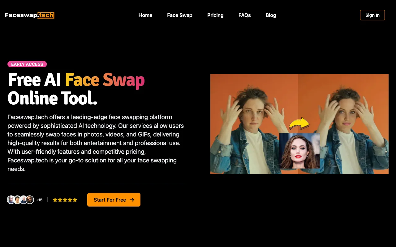 Faceswap.tech — preview screenshot