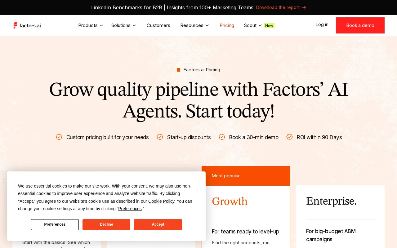 Factors — pricing page