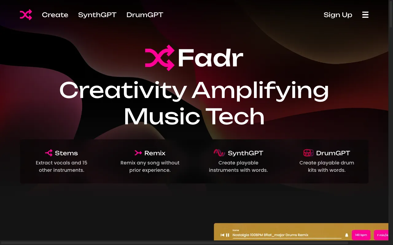 Fadr — preview screenshot