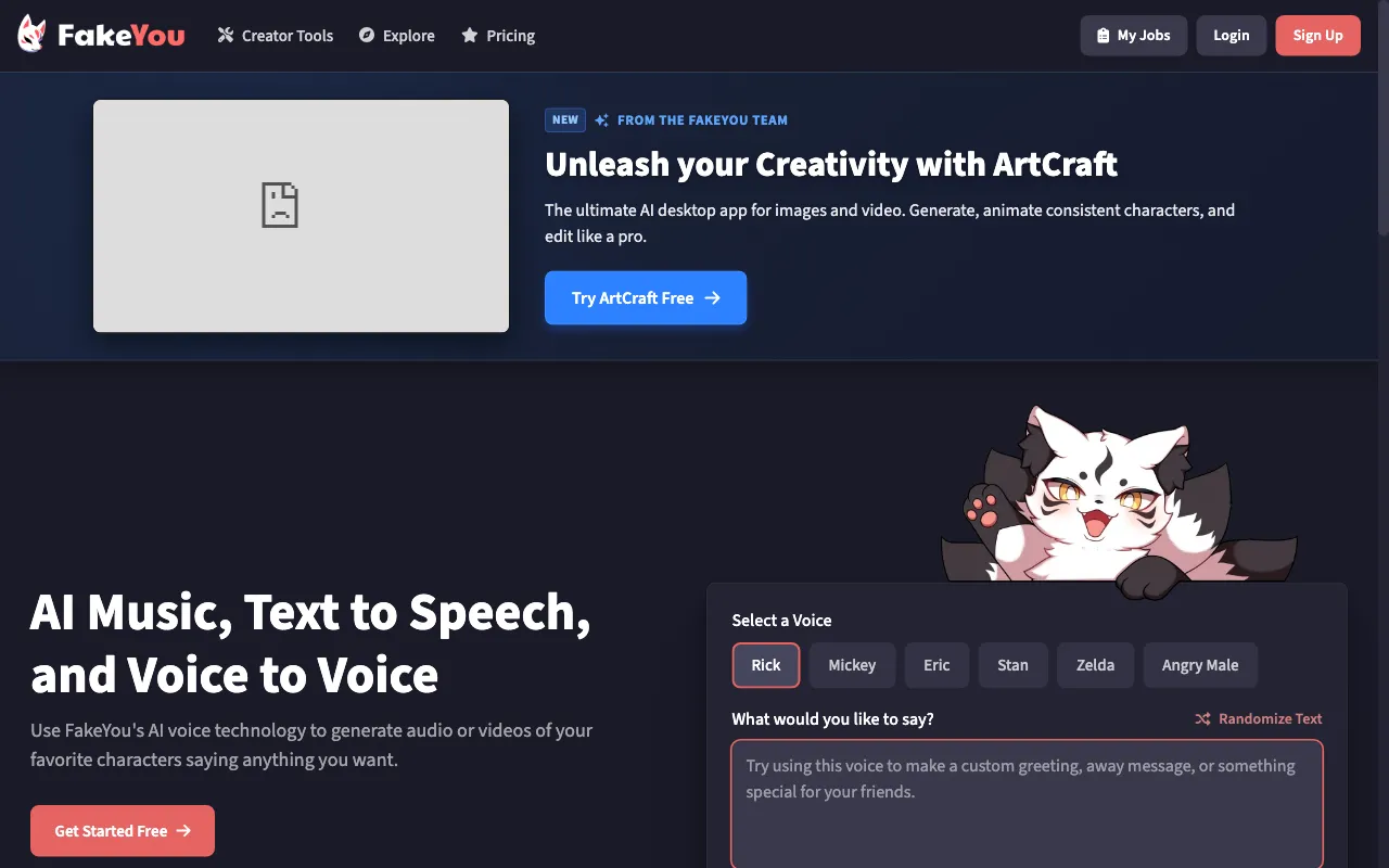 FakeYou — preview screenshot