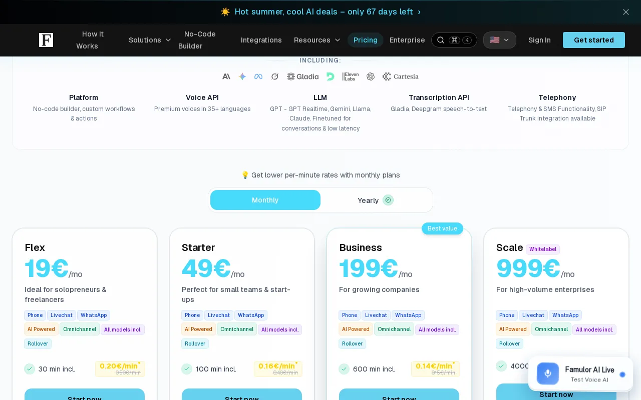 Famulor — pricing page