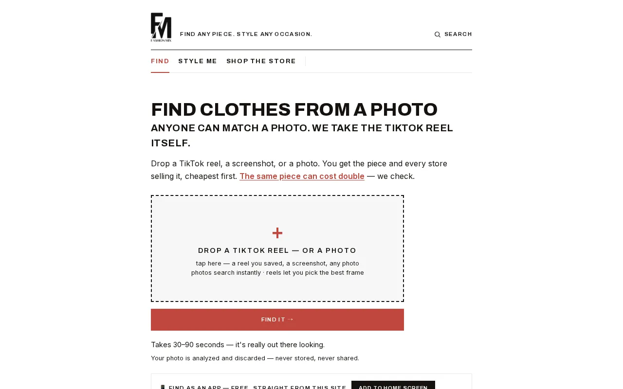 FashionMix FIND — preview screenshot