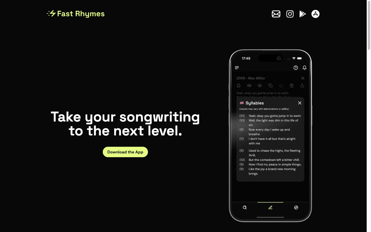 Fast Rhymes — preview screenshot