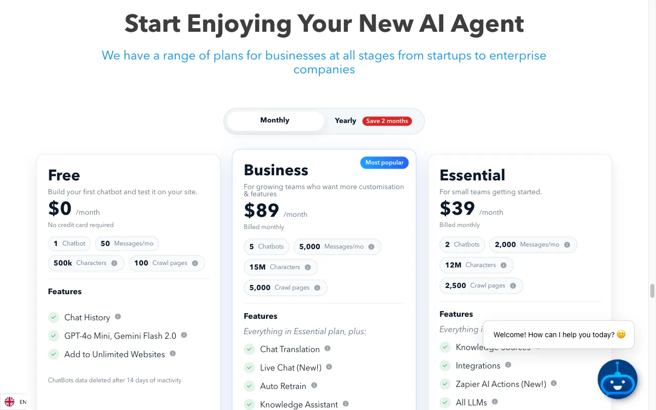 fastbots.ai — pricing page