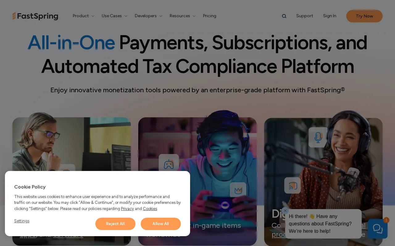 FastSpring — preview screenshot