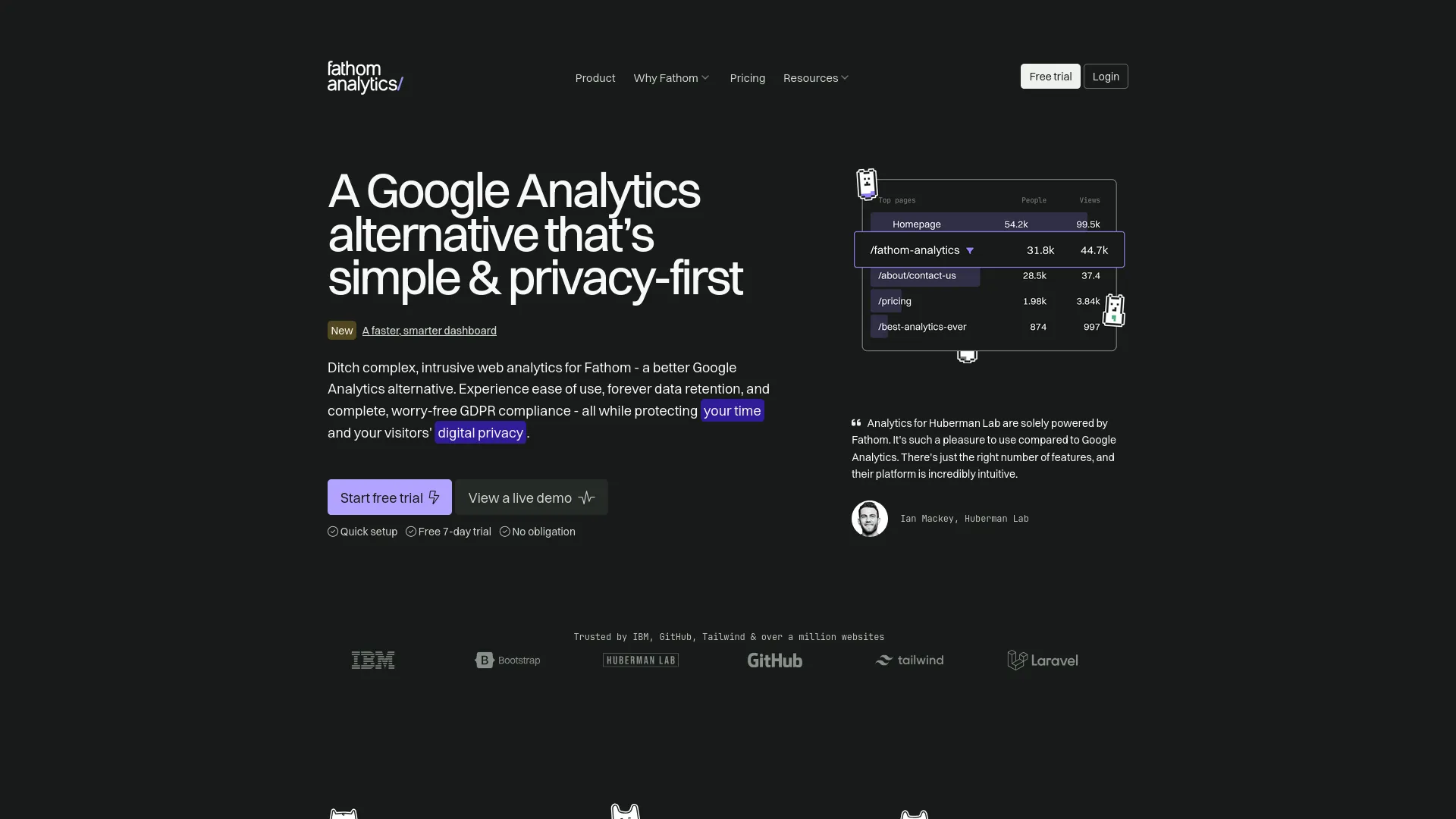 Fathom Analytics — preview screenshot
