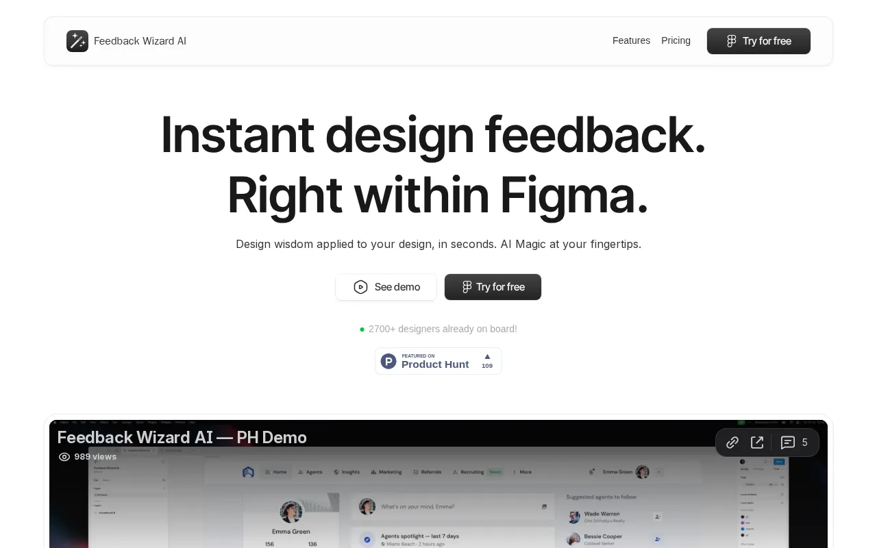 Feedback Wizard — preview screenshot