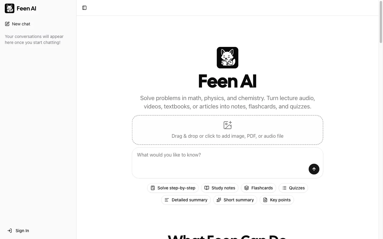 Feen AI — preview screenshot