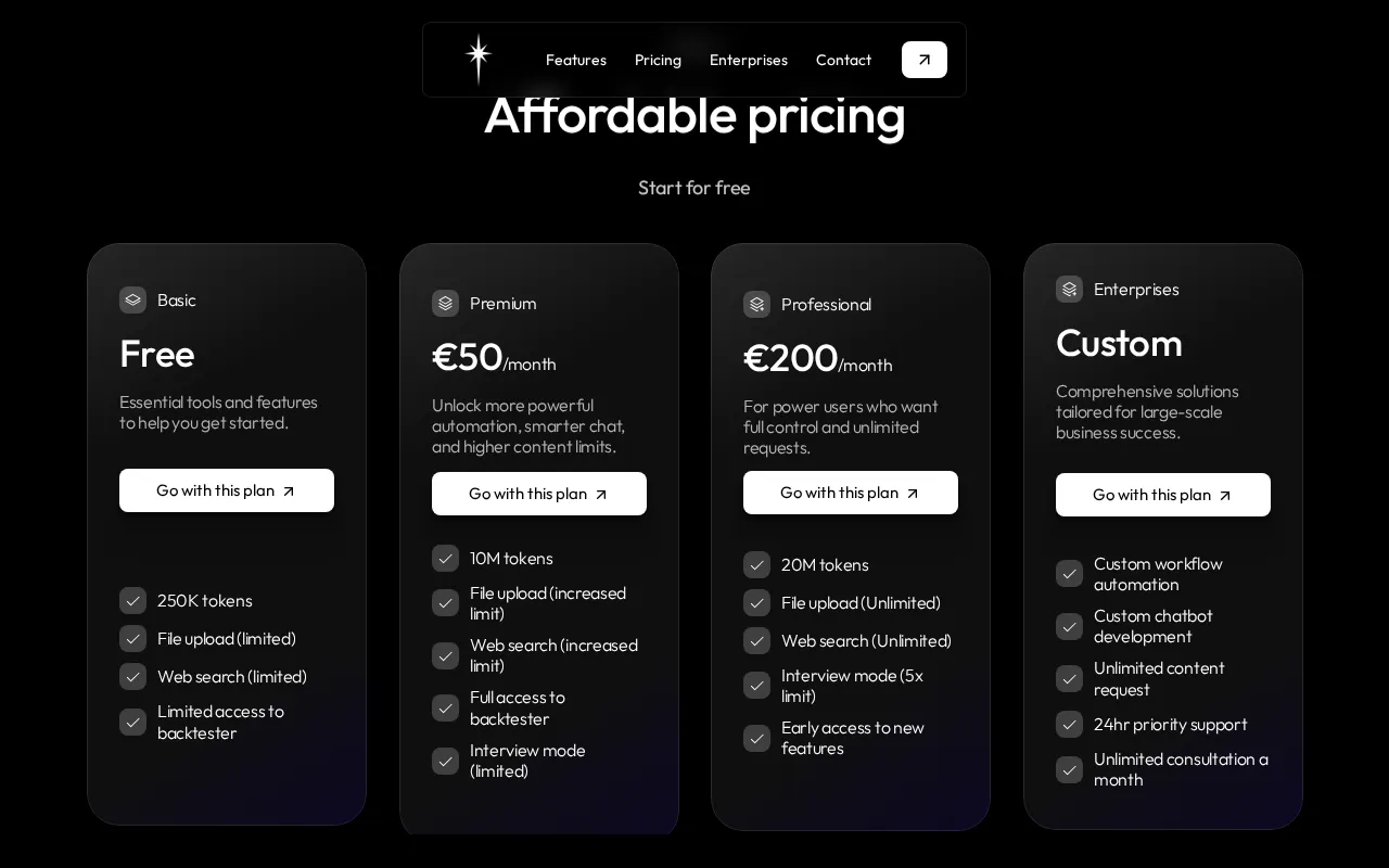 Fefi — pricing page