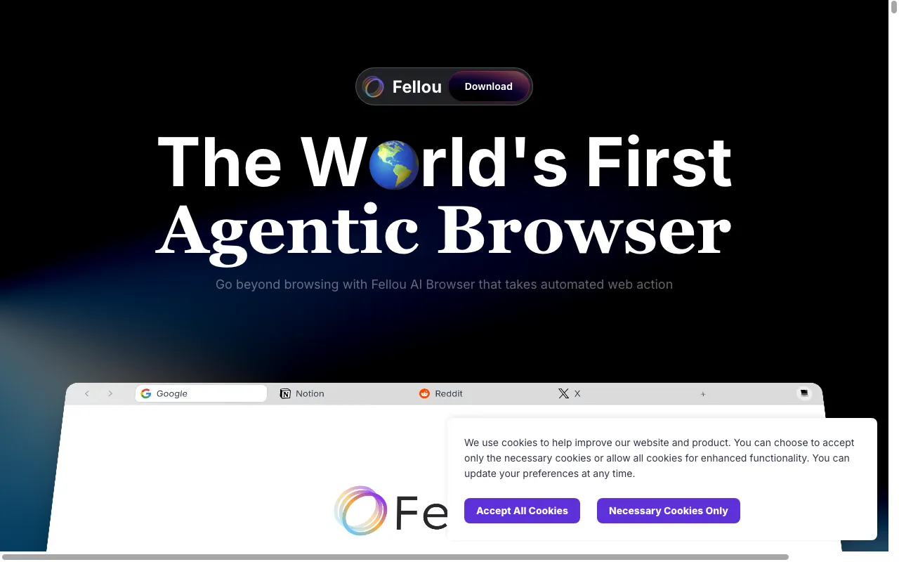 Fellou AI Browser — preview screenshot