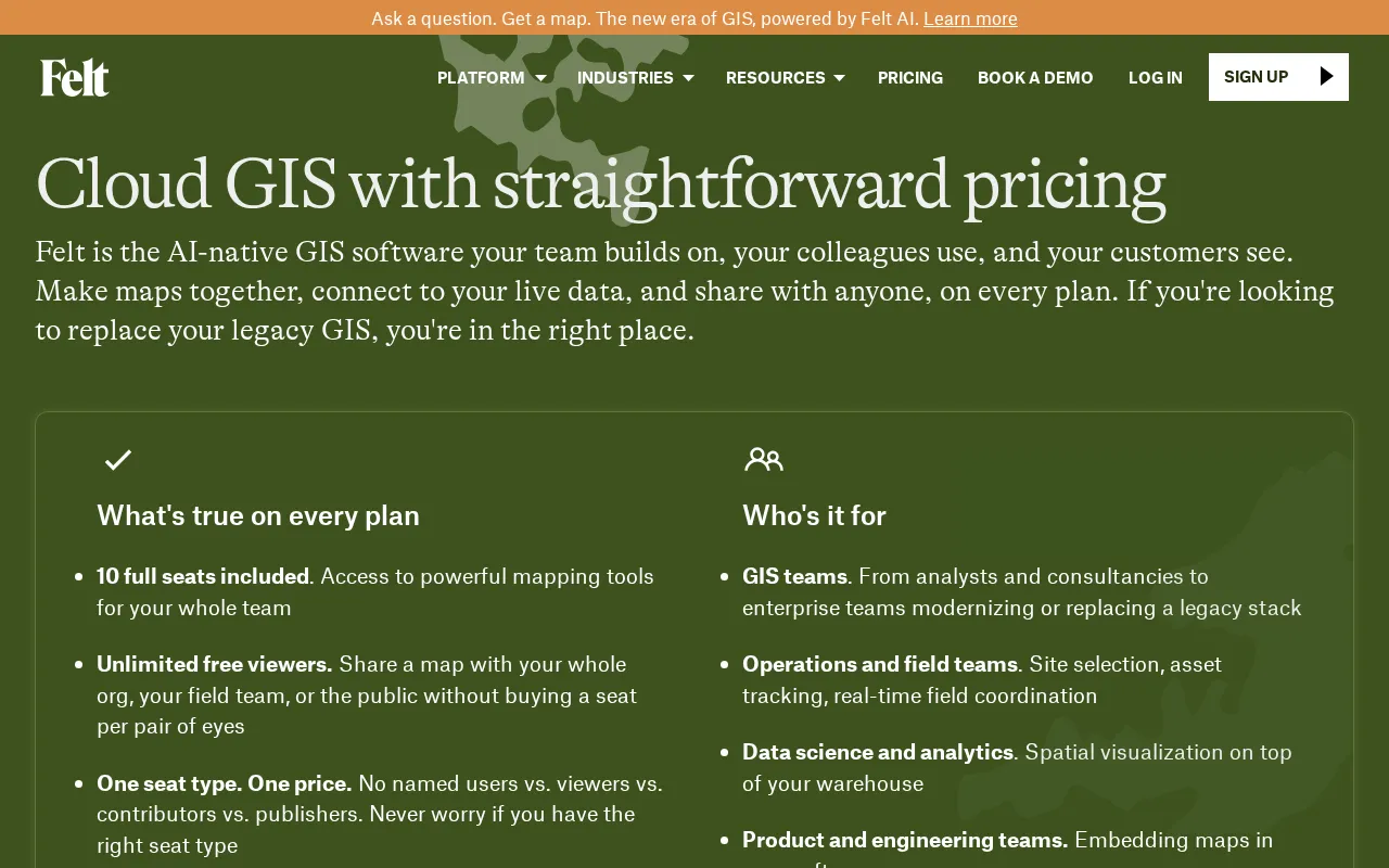 Felt — pricing page