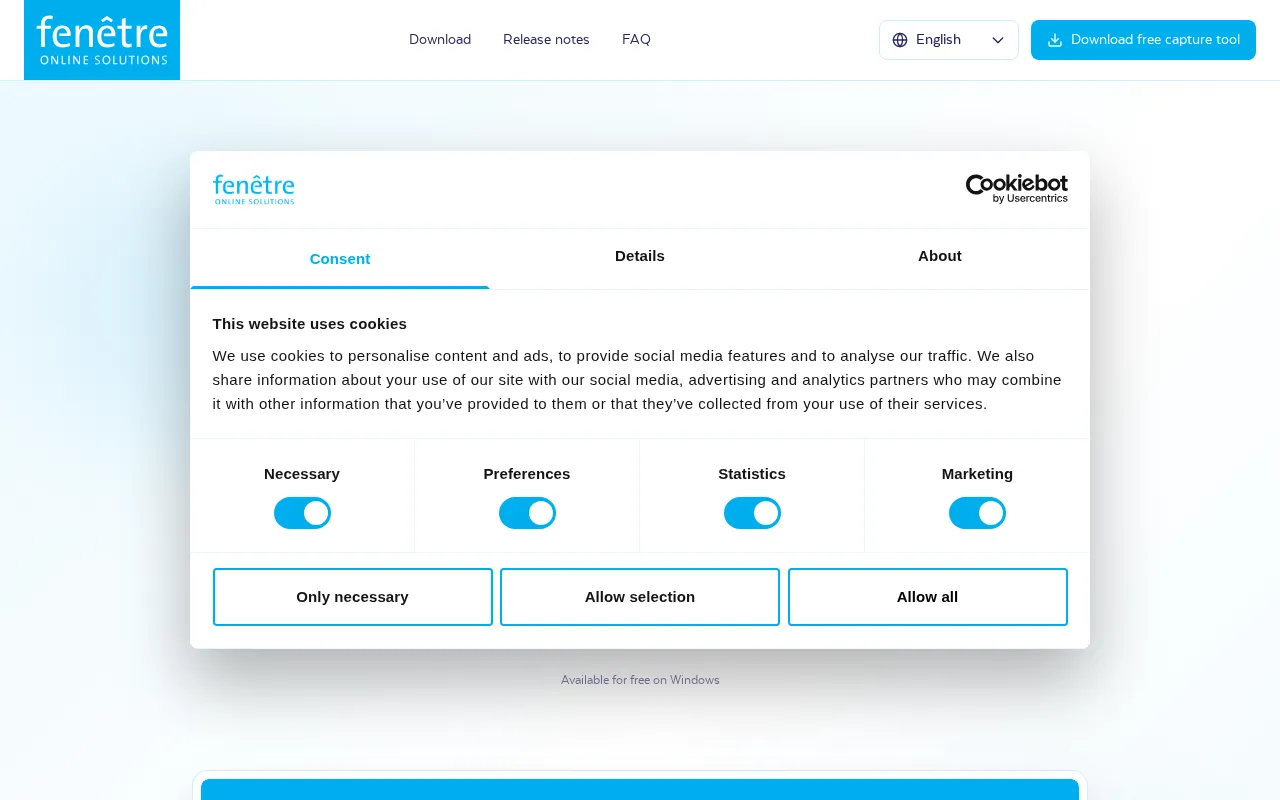 Fenêtre Capture Tool — preview screenshot