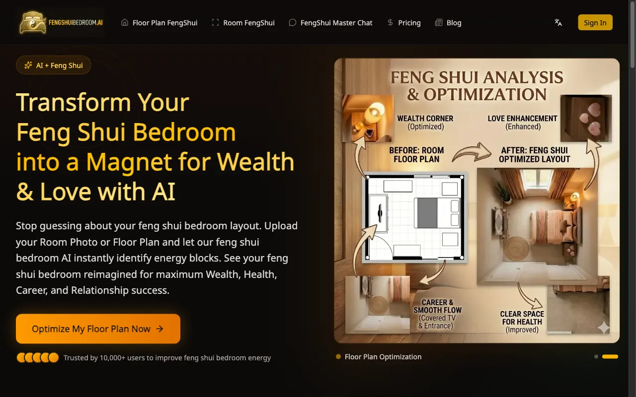 Feng Shui Bedroom — preview screenshot
