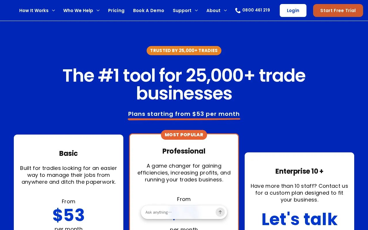 Fergus — pricing page