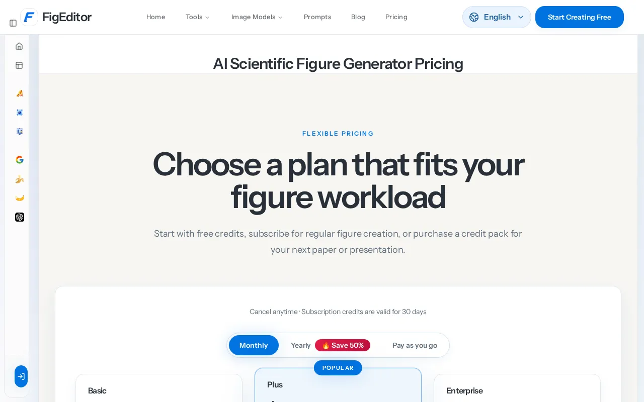 FigEditor AI — pricing page