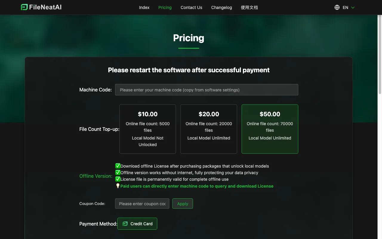 FileZen — pricing page