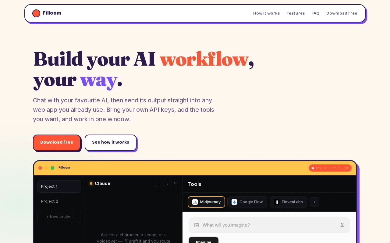 Filloom — preview screenshot