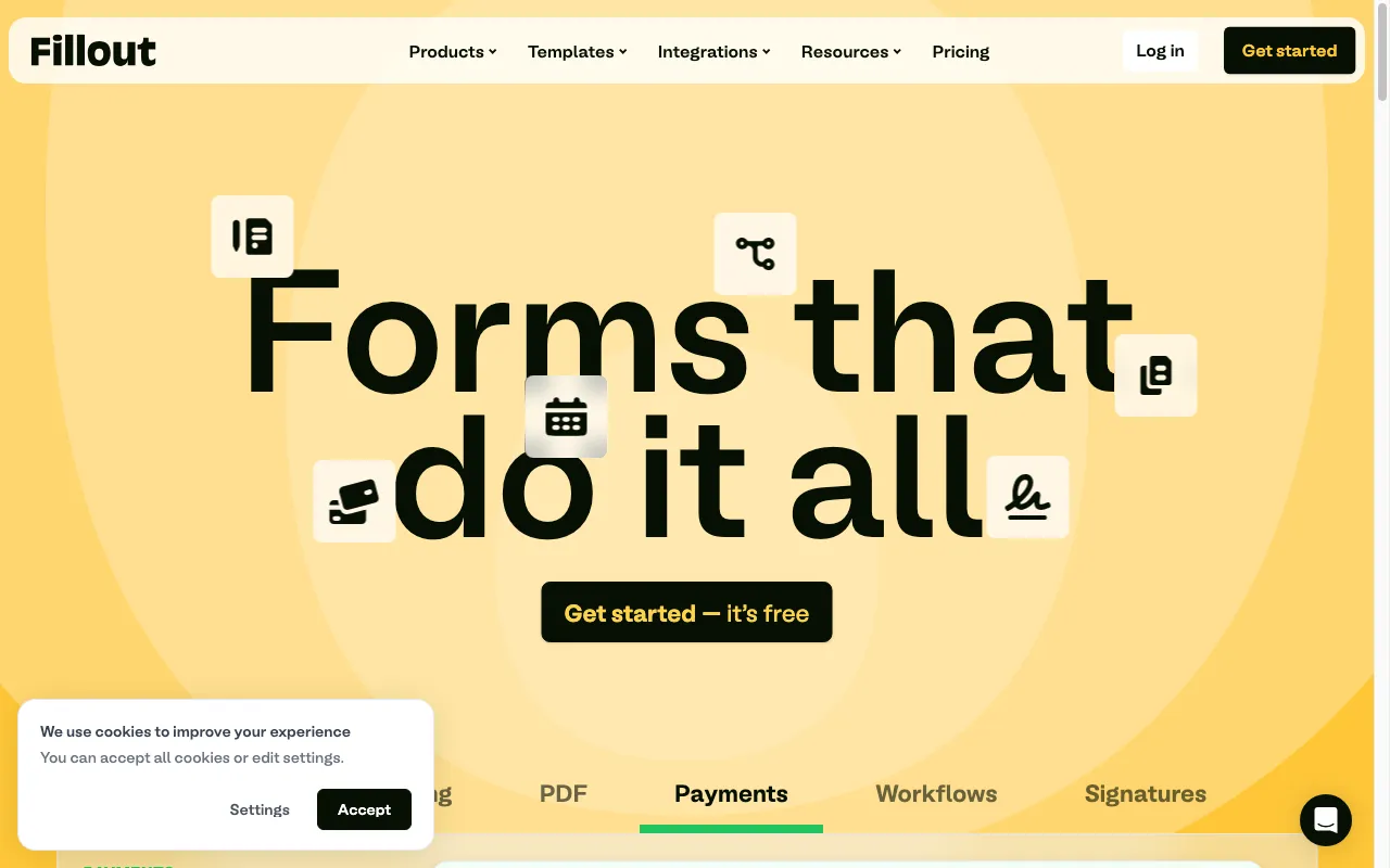 Fillout.com — preview screenshot