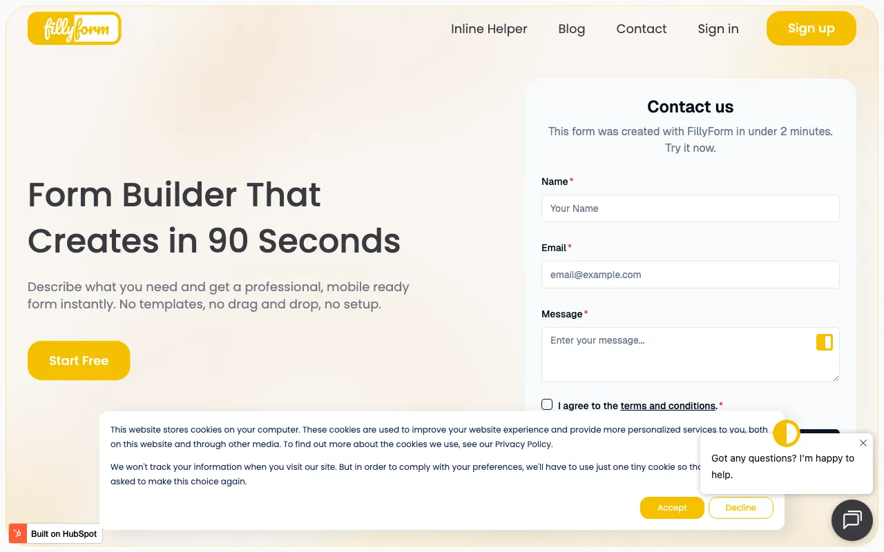 FillyForm — preview screenshot