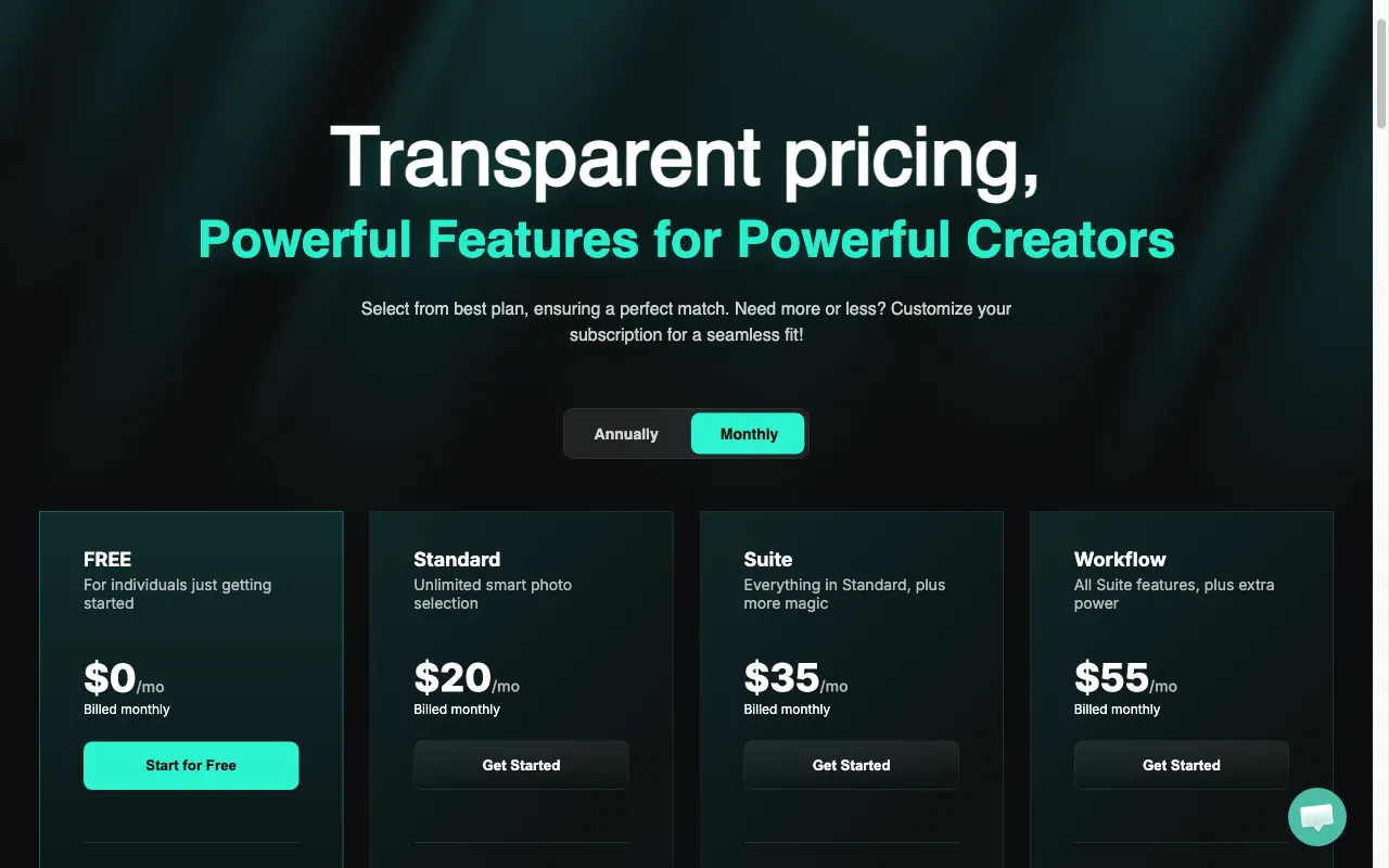 FilterPixel — pricing page