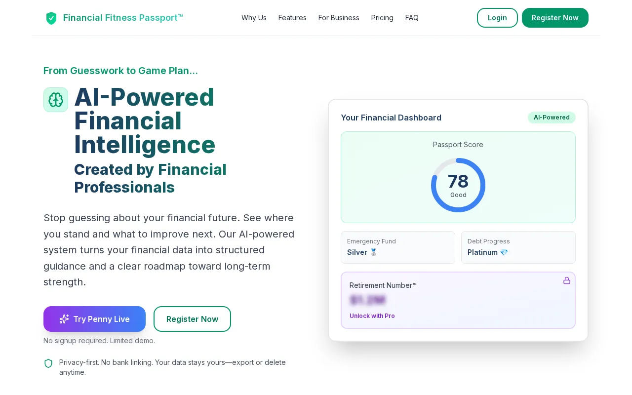 Financial Fitness Passport — preview screenshot