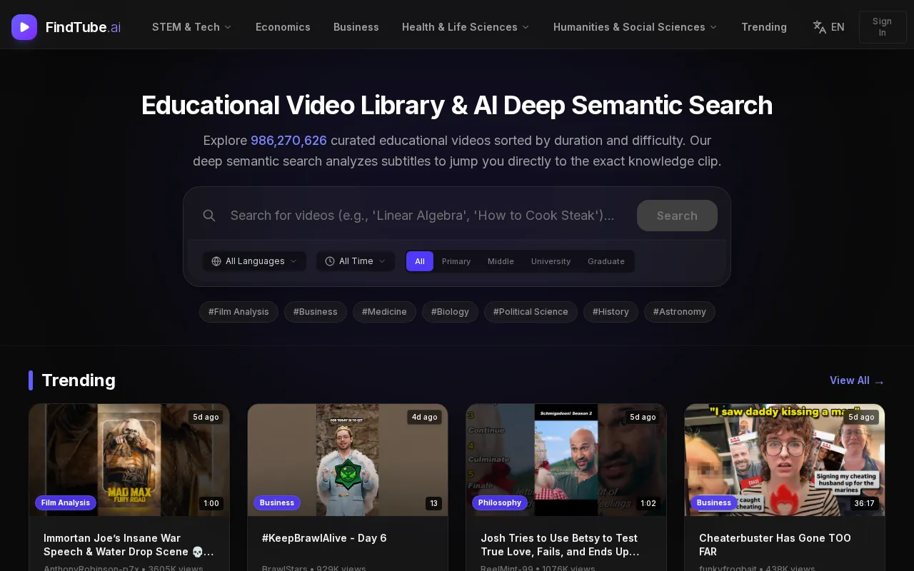Findtube.AI — preview screenshot