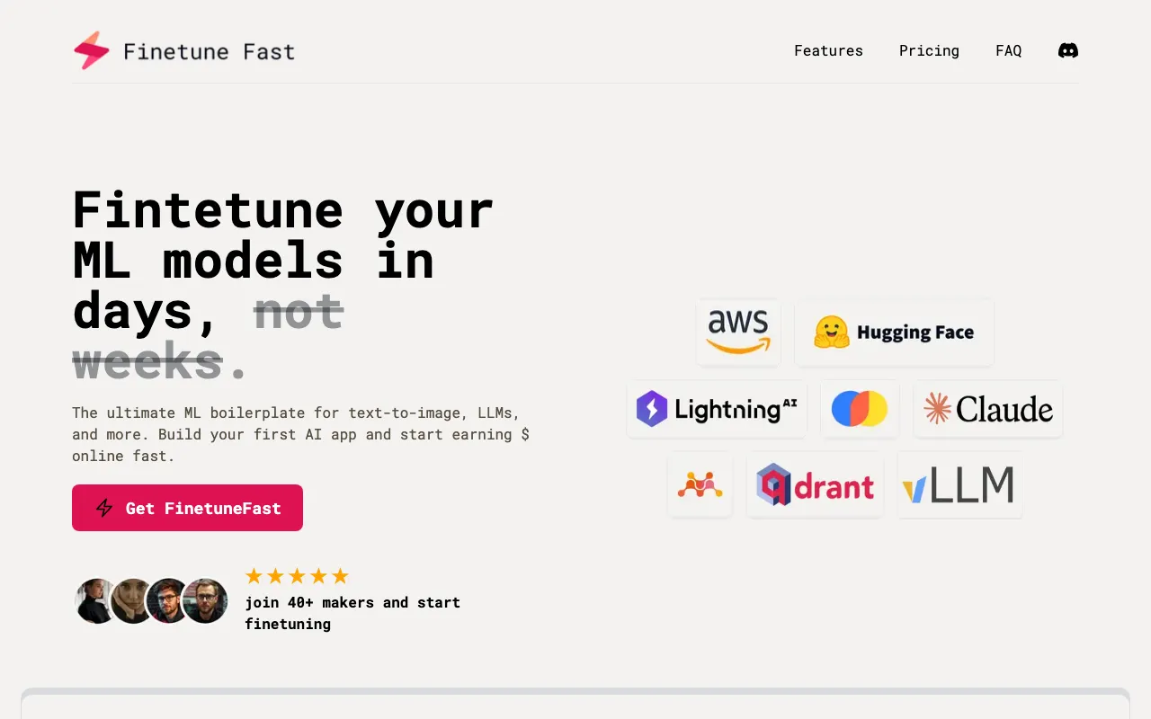 Finetunefast — preview screenshot