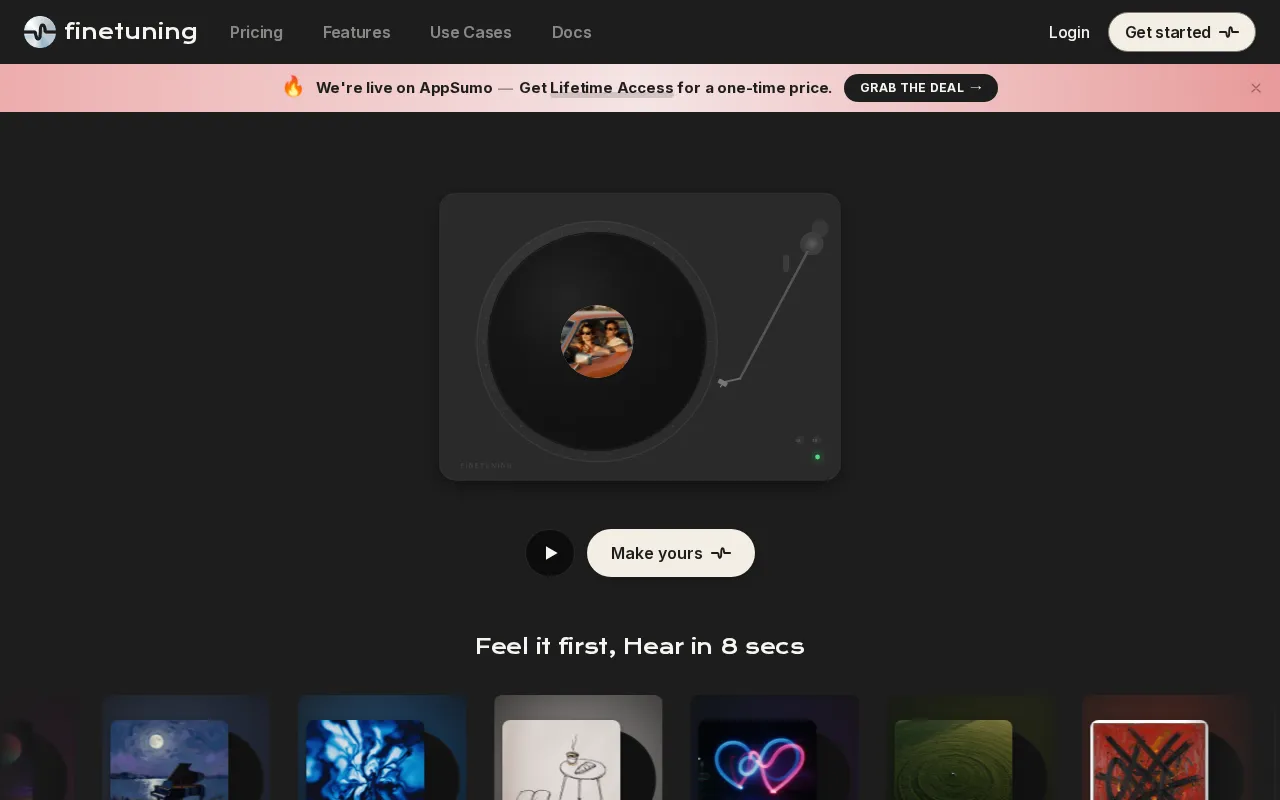 Finetuning.ai — preview screenshot