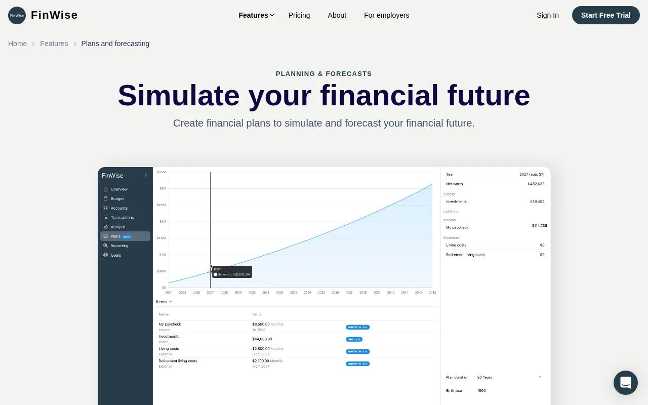 FinWise — pricing page