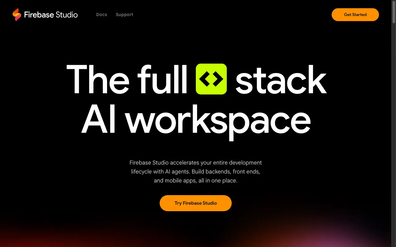 Firebase Studio — preview screenshot