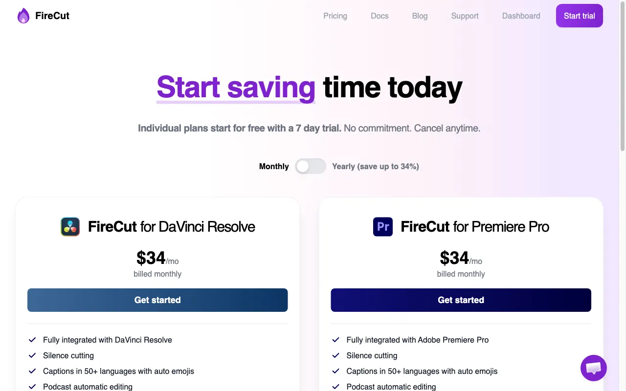 FireCut AI — pricing page