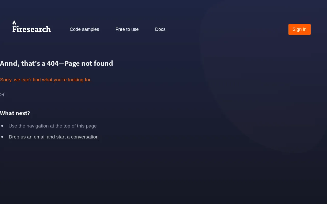 Firesearch — pricing page