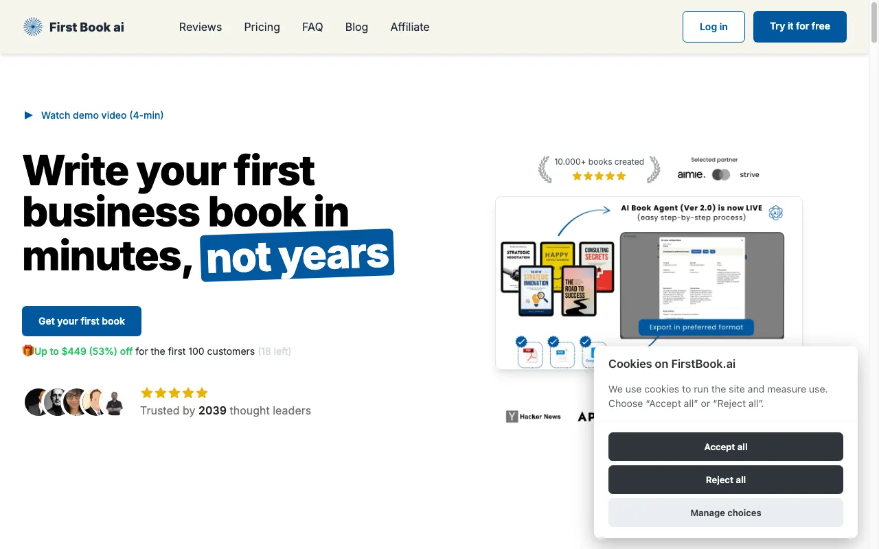 First Book ai — preview screenshot