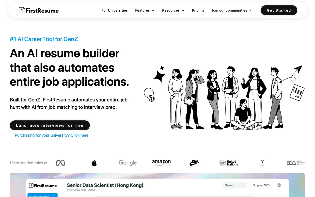 FirstResume — preview screenshot