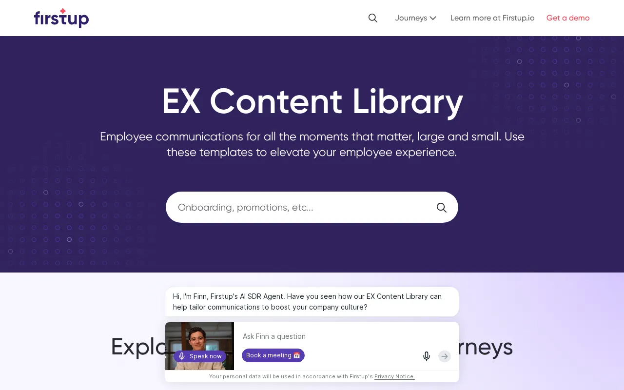Firstup Content Library — preview screenshot