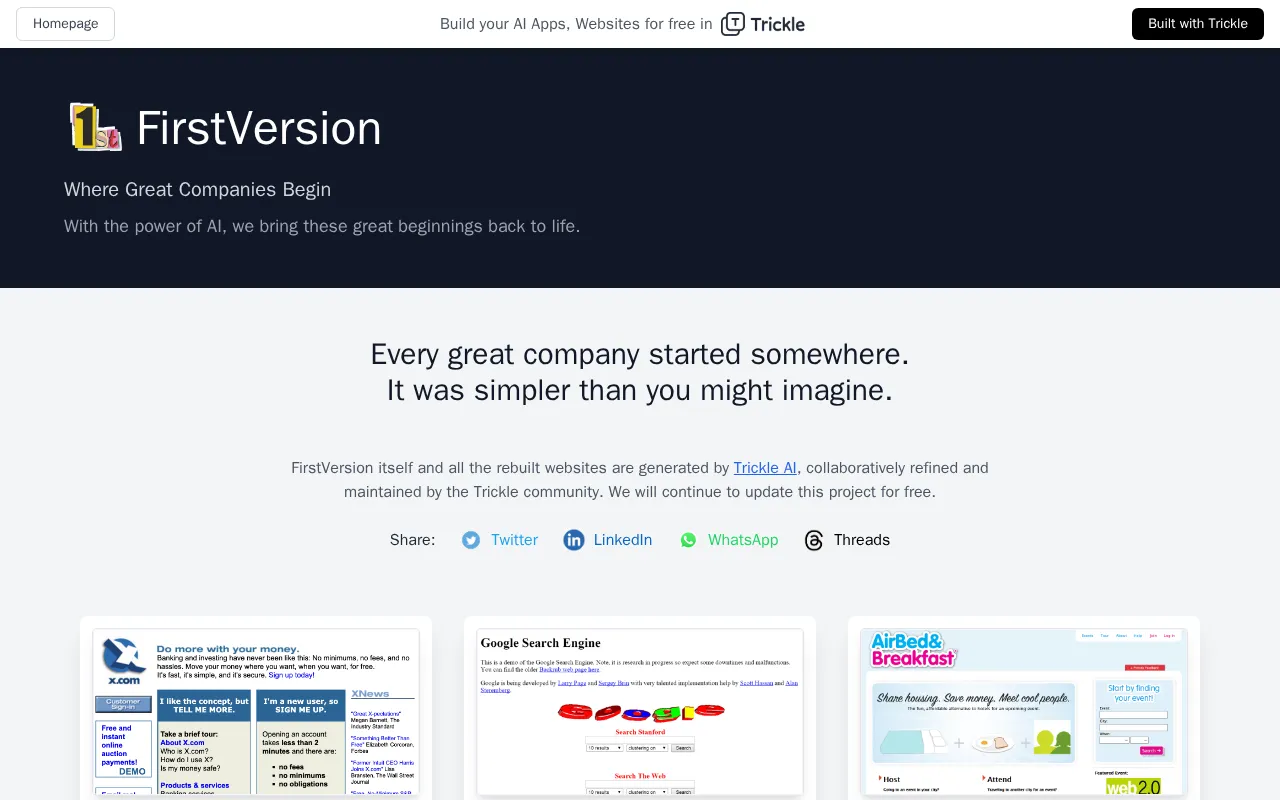 FirstVersion — preview screenshot