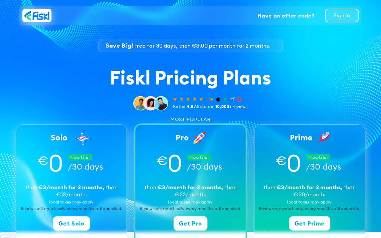 FISKL — pricing page