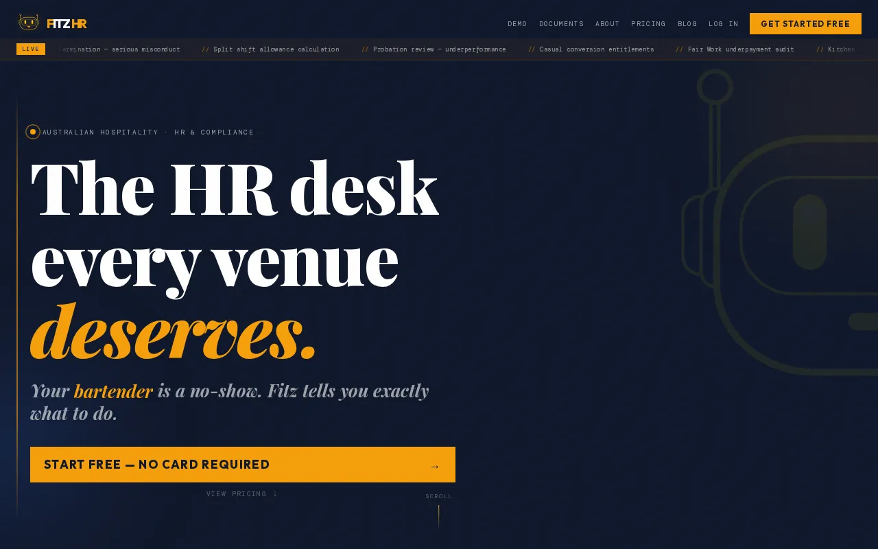 Fitz HR Australia — preview screenshot