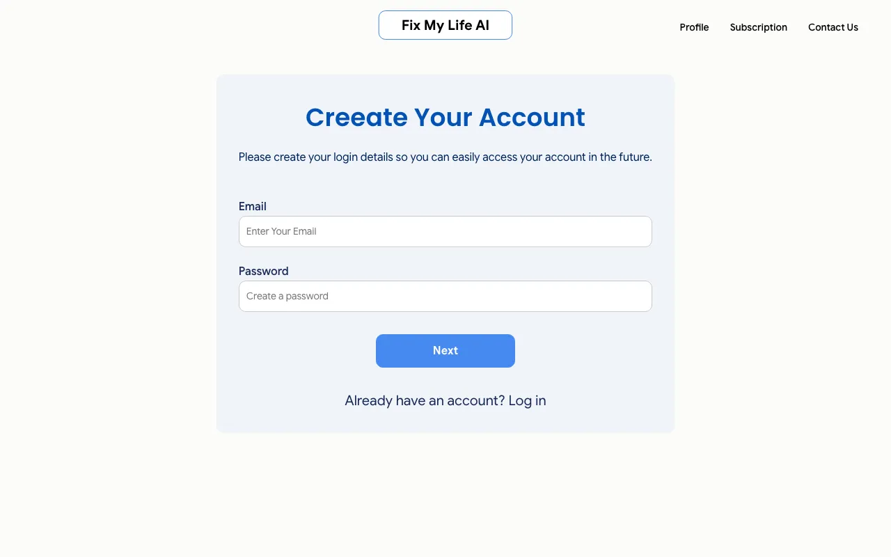 Fix My Life AI — pricing page