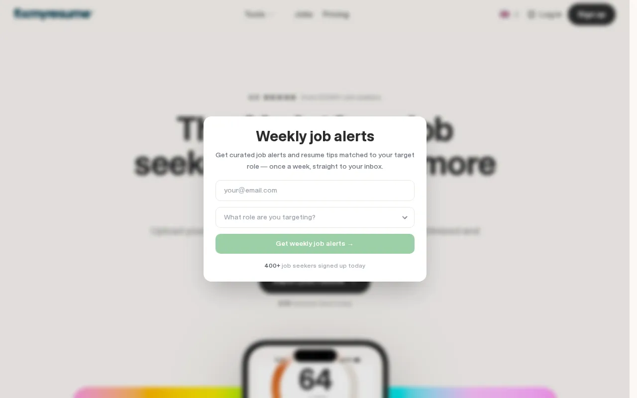 Fix My Resume — preview screenshot