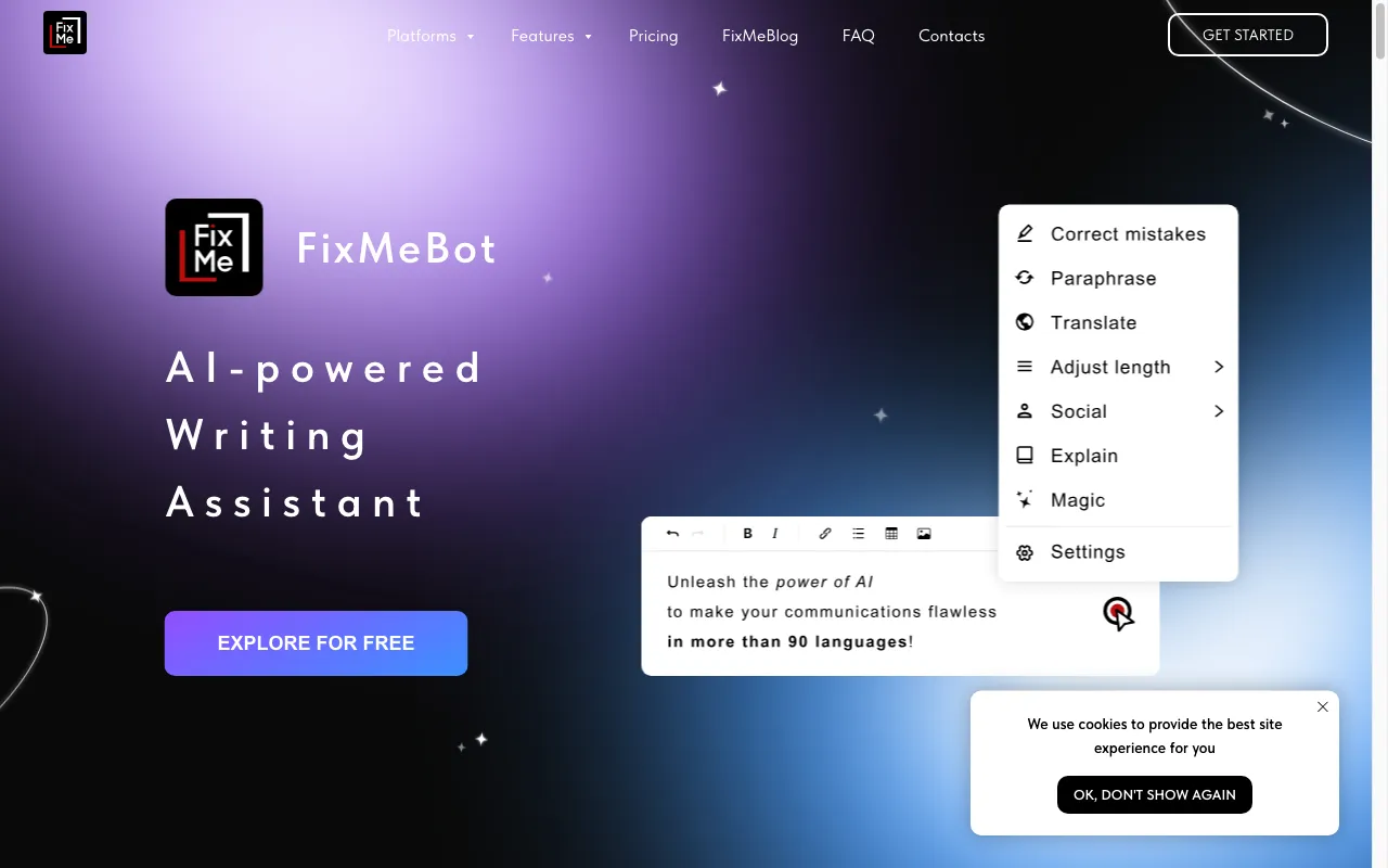 FixMeBot — preview screenshot
