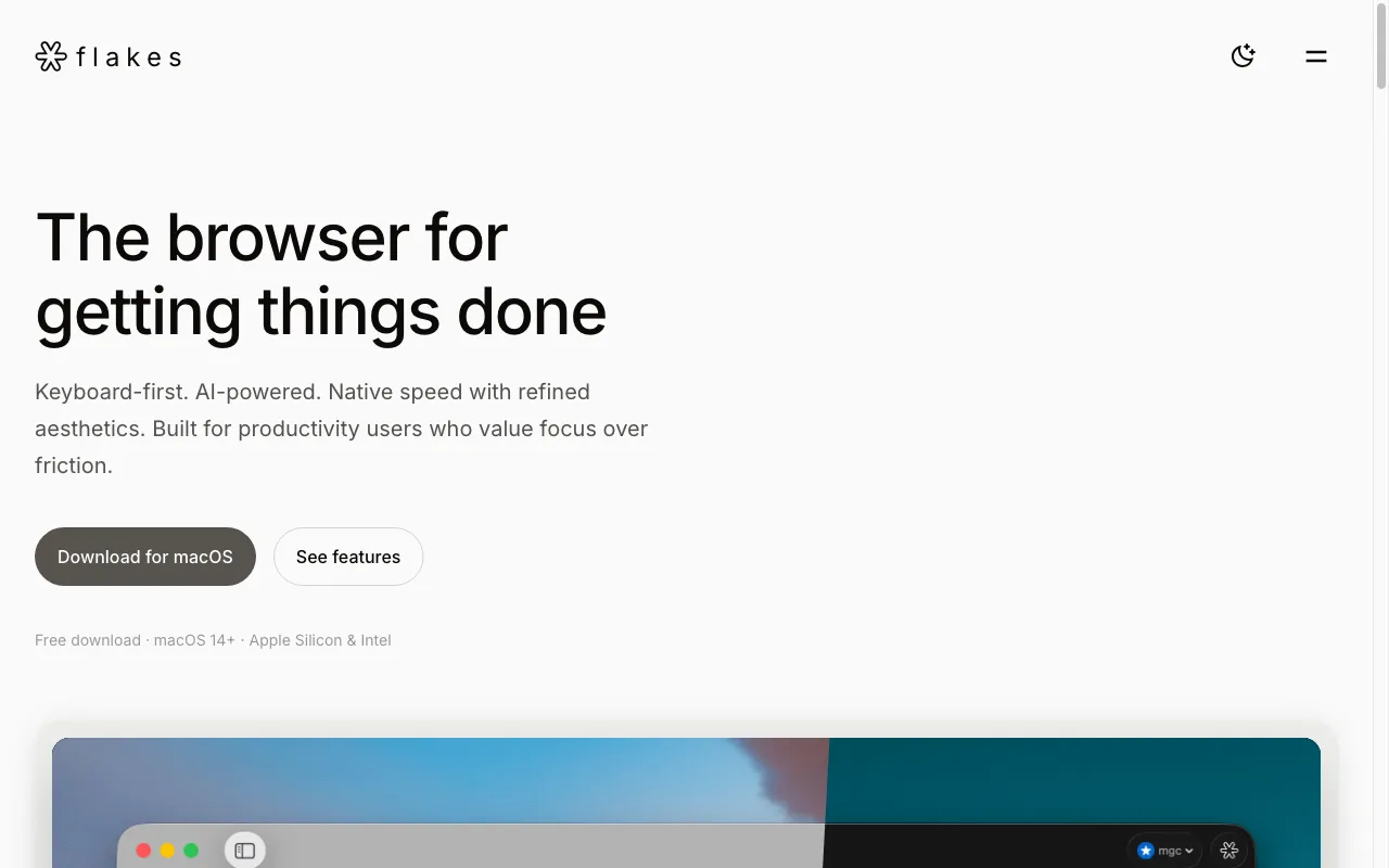 Flakes — preview screenshot