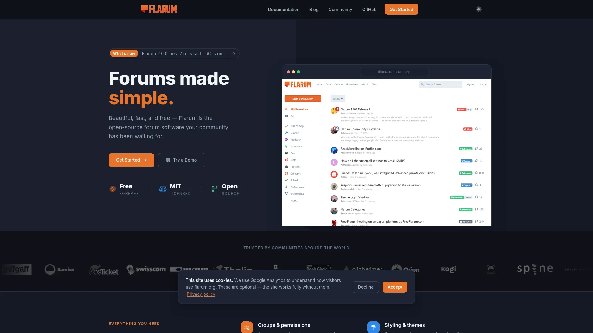 Flarum — preview screenshot