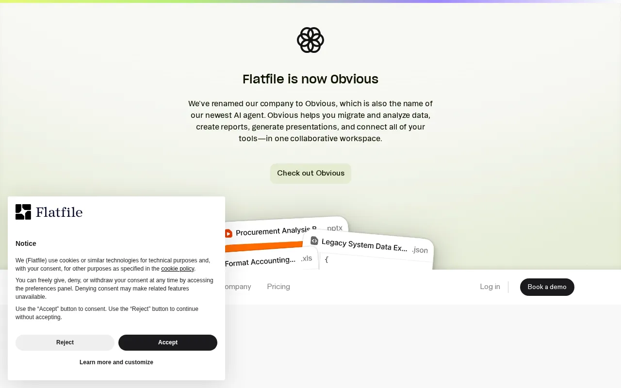 Flatfile — pricing page