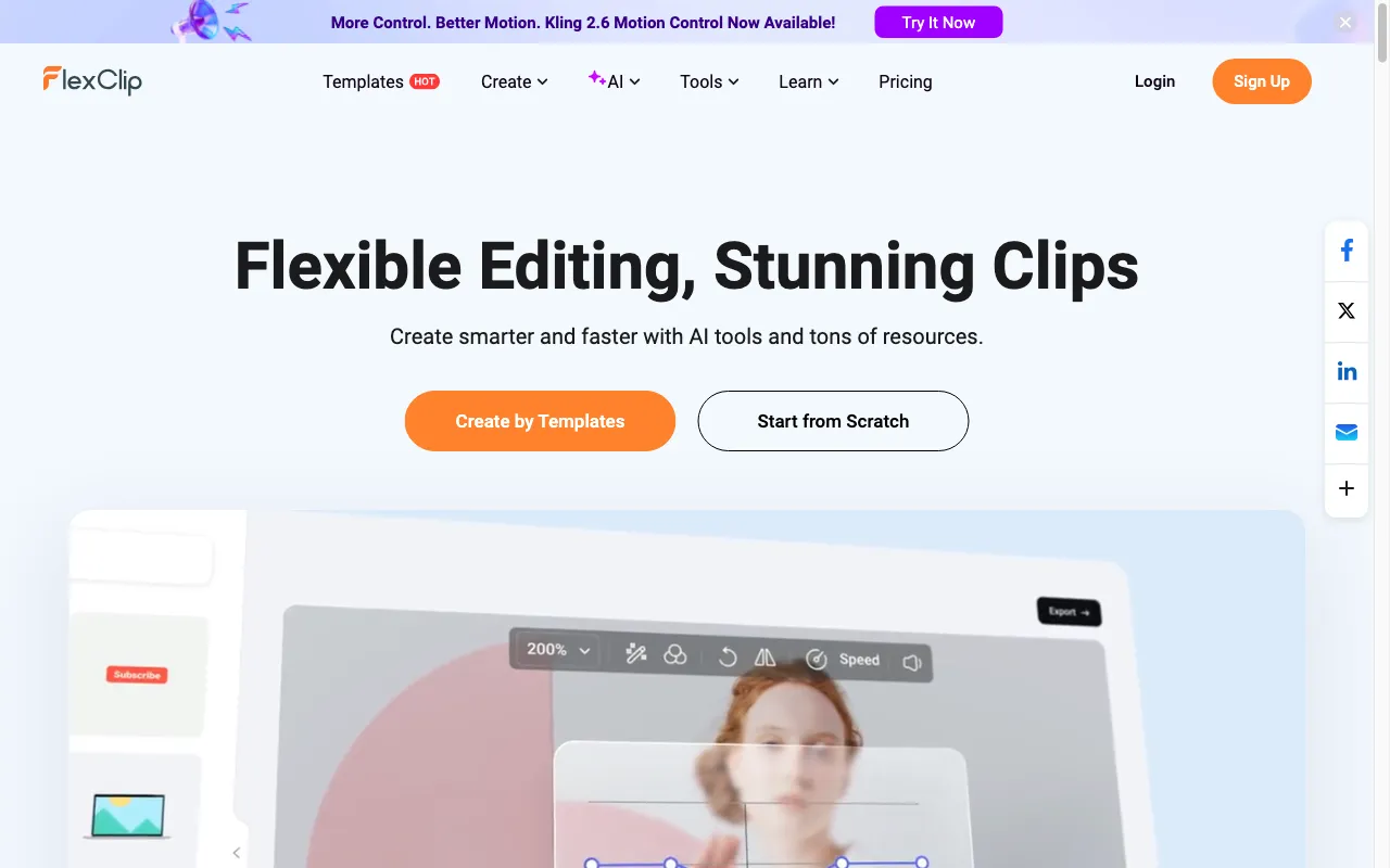 FlexClip — preview screenshot