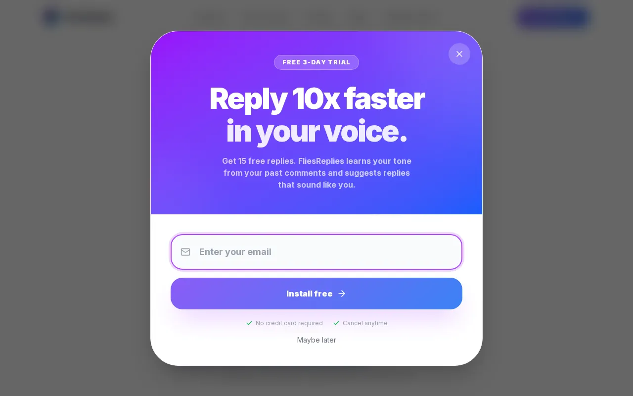 FliesReplies — preview screenshot