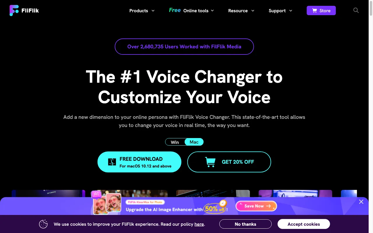 FliFlik Voice Changer — preview screenshot