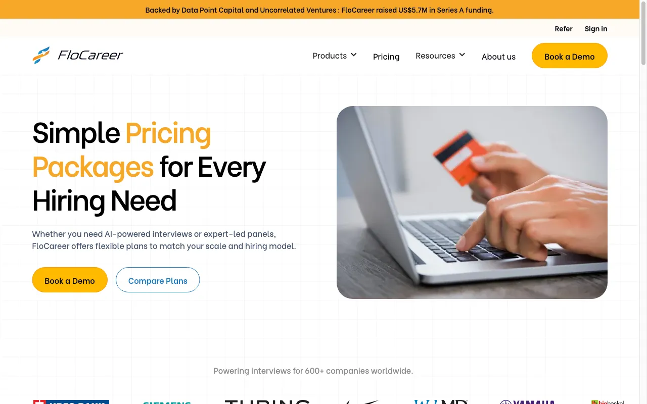 FloCareer — pricing page